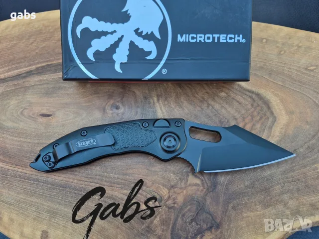 Автоматичен нож Microtech/Borka Stitch OTS AUTO 169-1,Apocalyptic Black, снимка 3 - Ножове - 55562180