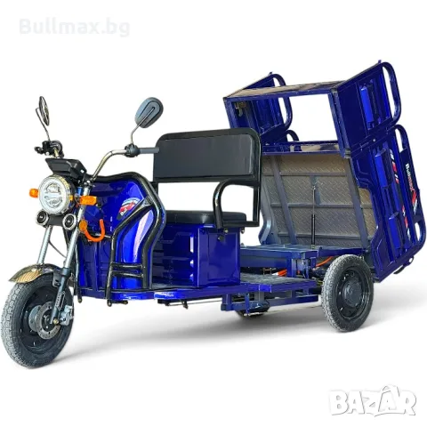 Подсилена триместна товарна електрическа карго триколка, 3500W, 600кг товароносимост, снимка 2 - Мотоциклети и мототехника - 55550569