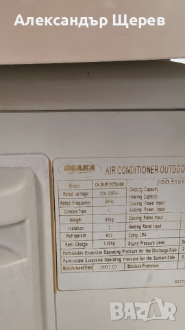 Osaka CH-20-SR (Made in GREE)(конвенционална сплит система), снимка 5 - Климатици - 54207975