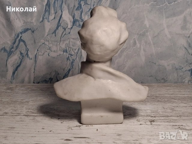 Съветски Руски Порцеланов Бюст Полонски Завод Порцелан Бисквит Николай Островски, снимка 5 - Антикварни и старинни предмети - 54580513