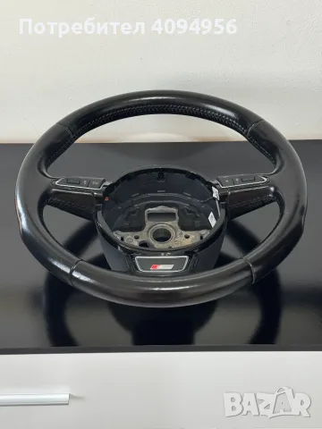 Трилъчев кожен мулти волан за Audi S Line, снимка 6 - Части - 55335009