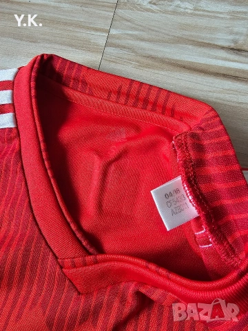 Оригинална мъжка тениска Adidas Climalite x F.C. Bayern Munchen / Season 18-19 (Home), снимка 4 - Тениски - 54615266