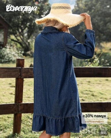 Дънкова рокля, снимка 4 - Рокли - 54297745