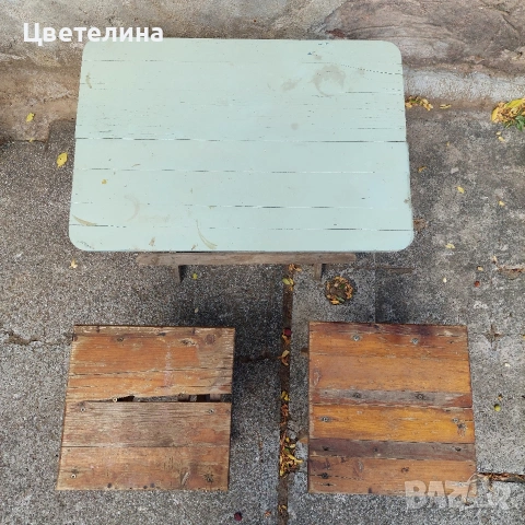 Стъваеми масичка и 2 столчета, снимка 2 - Маси - 54932175