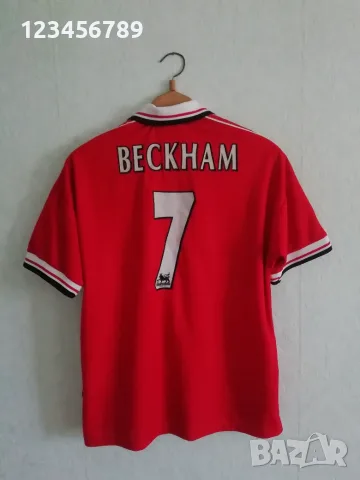 Manchester United Beckham Umbro 1998/1999/2000 оригинална тениска фланелка Бекъм Манчестър Юнайтед