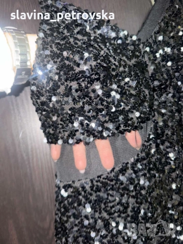 Елегантна секси рокля с пайети, снимка 3 - Рокли - 54255180