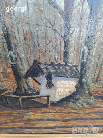 голяма авторска картина горски пейзаж , снимка 3 - Картини - 54017389