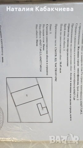Продавам АТЕЛИЕ, снимка 5 - Етаж от къща - 55164890