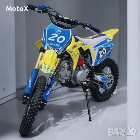 БЕНЗИНОВ КРОСОВ МОТОР 125 КУБИКА Yellow, снимка 2 - Мотоциклети и мототехника - 55369927
