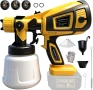 Безжичен пистолет за боядисване за Dewalt 18V батерия, 900 мл, 3 дюзи (без батерия), снимка 1
