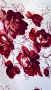     Копринен шал Silk Mark Japan – винени рози на бял фон, снимка 2
