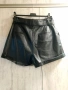 Къс кожен панталон с колан, снимка 2