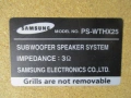 Subwoofer Samsung-PS-WTHX25, снимка 4
