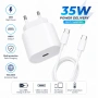 Зарядно 35W USB-C с кабел USB-C to C бързо зареждане комплект SP01414, USB-C изход, 35W мощност, снимка 2