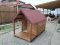 Дървени къщи за котки кучета къща за куче от дърво за малки средни и големи породи кучешка колиба, снимка 3