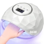 Лампа за маникюр Longco SUN F6, двоен LED UV, 86 W, бял, сензор за движение, снимка 1