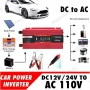 Автомобилен Инвертор UKC 12V-220V 500W Преобразовател на Напрежението , снимка 10