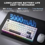 YUNZII YZ75 75% Hot Swappable безжична геймърска механична клавиатура, RGB подсветка, BT5.0/2.4G/USB, снимка 2