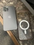 IPhone 12 PRO MAX 256GB Черен С протектор и кейс. Пукнат е единствено протектора, дисплея е напълно , снимка 1