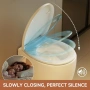 Нова Бяла тоалетна седалка Soft Close UF универсална O Shape антибактериална за баня wc, снимка 3