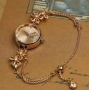 Дамски часовник-гривна Champagne Gold от неръждаема стомана, снимка 3