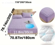шалте, кувертюра, покривало, протектор за голям спален матрак с ластик в лилав цвят - водоустойчив, снимка 6