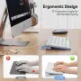 Нова TECKNET жична клавиатура за лаптоп Mac USB-C USB-A тиха компактна ергономична, снимка 3
