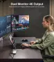 Нов лаптоп хъб Докинг станция за MacBook HP Dell Lenovo, 2 HDMI, USB 3.0, 4K 60Hz, снимка 3