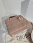 Lady Dior Дамска Бежова Чанта От Агнешка Кожа Код Brand Luxury Fashion18, снимка 7