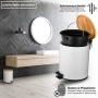 Козметичен кош 5 L с меко затваряне – Бял, снимка 3