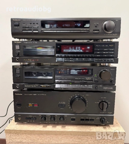 🔈Ретро аудио система - сет TECHNICS - Class AA - усилвател, сд плеър, дек, тунер🔈