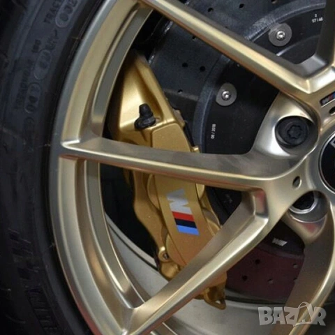 BMW M Sport Стикери за Спирачни Апарати (6 бр.) – Бял Цвят термоустойчиви, снимка 4 - Аксесоари и консумативи - 54298114