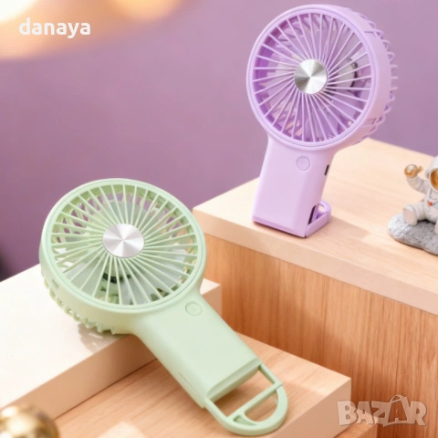 6631 Мини вентилатор със стойка за телефон, USB, 19 см, снимка 2 - Вентилатори - 54364927