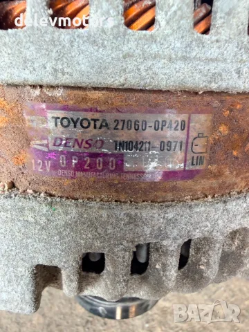 27060-0P420, tn104211-0971 алтернатор динамо от Toyota Highlander (GSU7) 3.5 VVTI , снимка 8 - Части - 55555275