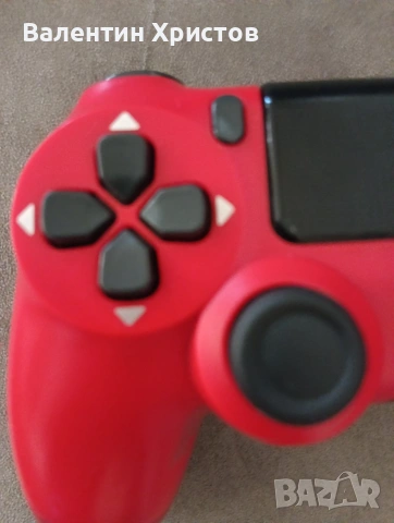 Червен джойстик за PS4, снимка 2 - Аксесоари - 55242971