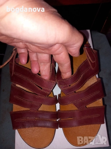 Дамски летни сандали от естествена кожа, 39 номер, снимка 11 - Сандали - 53987062