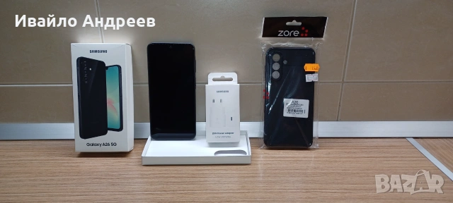 Нов смартфон Samsung Galaxy A26 с адаптер и аксесоари