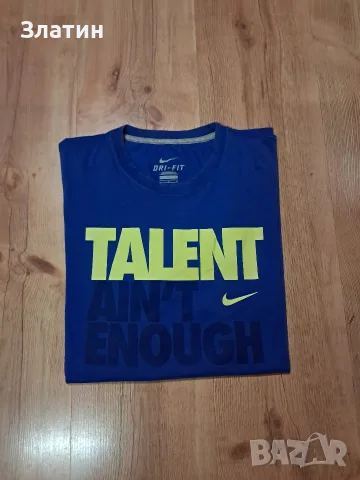 NIKE #L синя тениска (оригинална), снимка 6 - Тениски - 55426895