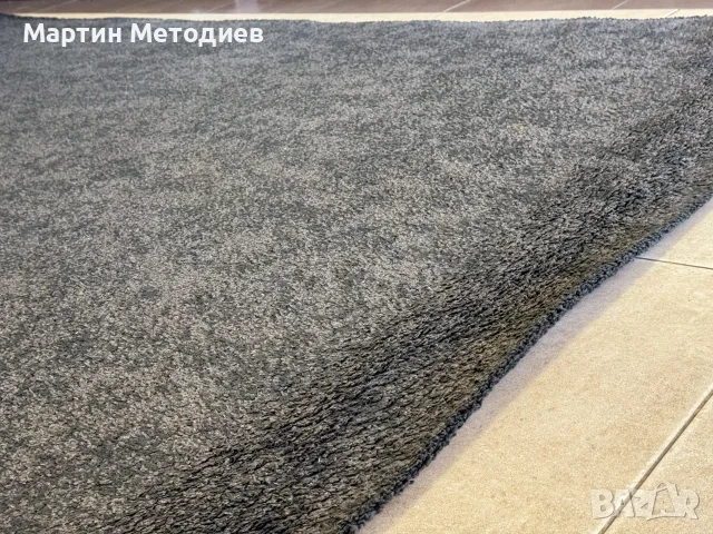 STOENSE – Тъмносив IKEA килим с къса нишка, 200x300 см., снимка 3 - Килими - 55501846