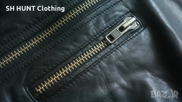 Jack & Jones Leather Jacket Размер L мъжко яке естествена кожа 19-27, снимка 7 - Якета - 54810505
