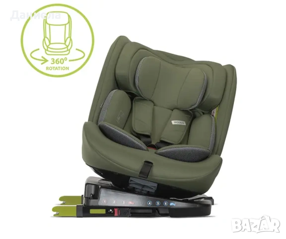 Lorelli Стол за кола Rodeo green&grey 40-150 см 360 isofix