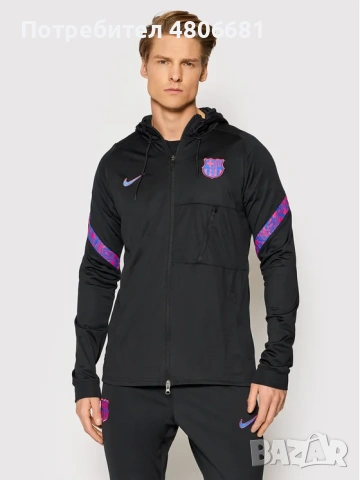 Оригинално мъжко горнище с качулка Nike Dri-Fit x F.C. Barcelona / Season 21-22, снимка 6 - Спортни дрехи, екипи - 54308386