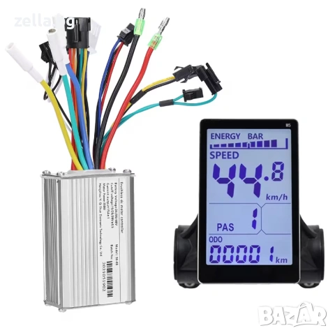Контролер + Дисплей M5 за електрически велосипед и тротинетка, 24V/36V/48V, 500W–1000W, 20A 10483