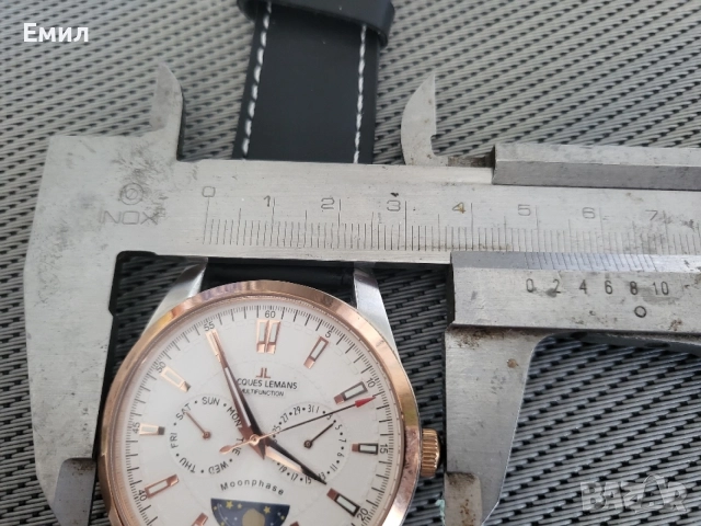 Часовник JAQUES LEMANS 1-1901 Moonphase, снимка 6 - Мъжки - 55071415