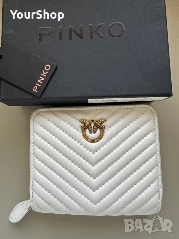Чисто ново Портмоне Pinko бяло, черно, снимка 6 - Портфейли, портмонета - 54061357