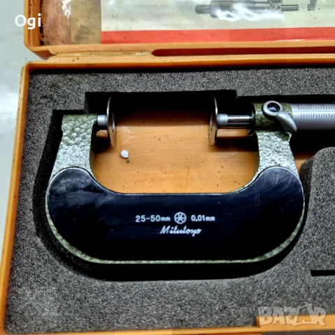 Микрометър зъбомер MITUTOYO 0-25mm,, снимка 7 - Други инструменти - 54784813