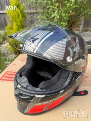 Каска Scorpion Exo R1 Air Carbon, снимка 14 - Аксесоари и консумативи - 54799223