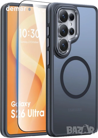 Силиконов/TPU кейс с магнитно позициониране и пръстен за Samsung Galaxy S26 Ultra (6.9")