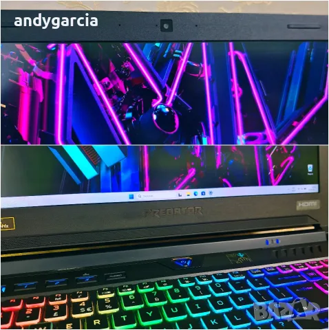 RTX 2080 8GB 190W/Core i7-9750H/17.3 G-SYNC 144Hz IPS/16GB RAM/512G SSD+1TB/Acer Predator Helios 700, снимка 12 - Лаптопи за игри - 55545538