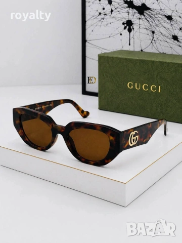 Gucci Нови Дамски Слънчеви Очила с Кутия Различни Цветове Гучи , снимка 4 - Слънчеви и диоптрични очила - 54621207
